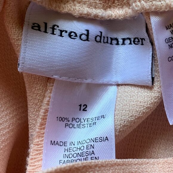 Vtg 2 Pc Sweater Pant Suit Set Peach Short Slv Shirt Top Outfit Dress USA Large - Picture 6 of 13